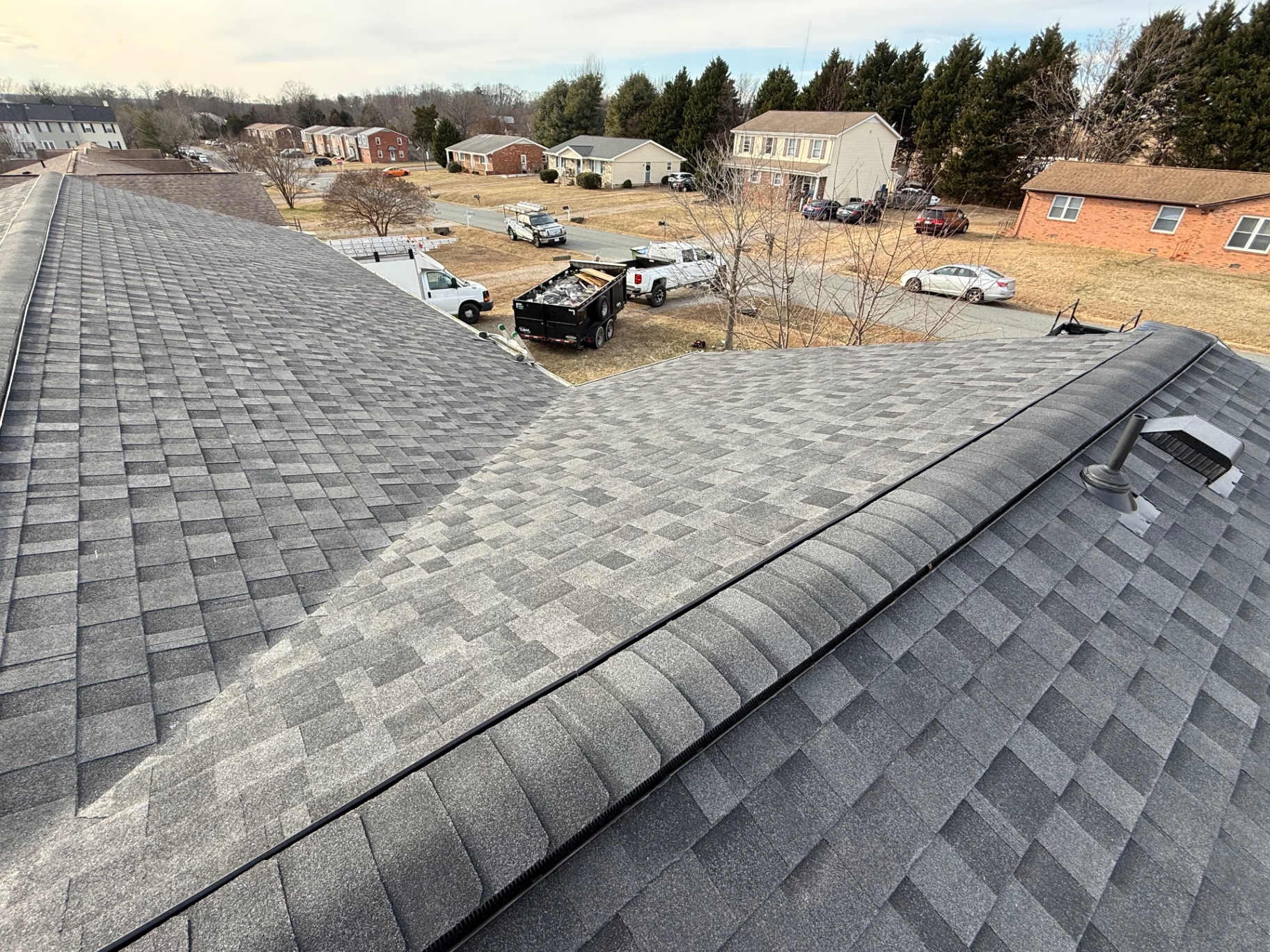 Finished Owens Corning Duration roof with ridge vent
