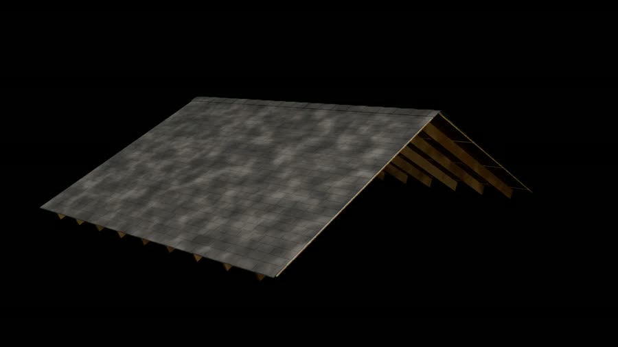 Exploded roof system layers